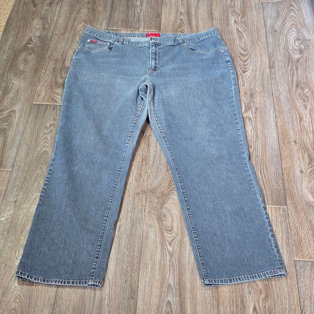Chaps Denim Delaney Straight Leg Jeans Blue Wash Size 20W Stretch Comfort